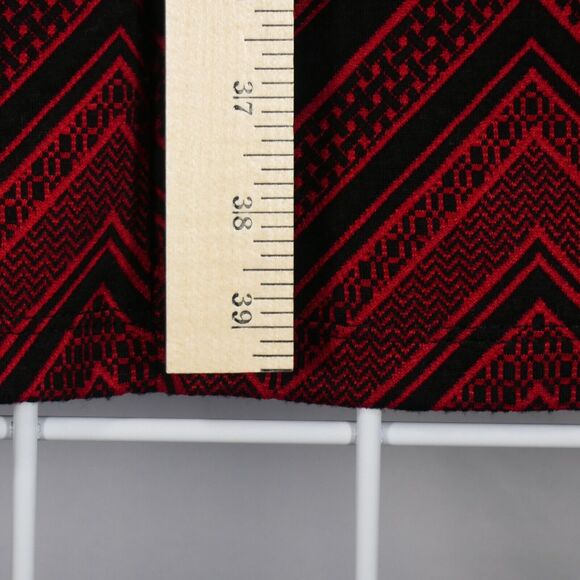 Catherines Sweater Dress Women 4X Red Chevron Shift Exposed Zipper Plus Size - Picture 6 of 10